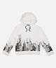 Pepe Jeans Cotton Woven Full Sleeves Printed Hooded Sweatshirt - Off White
