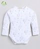 Cot & Candy Organic Cotton Full Sleeves Animals Printed Onesie - White