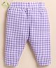 Cot & Candy Organic Cotton Checked Pajama - Violet