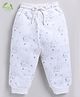 Cot & Candy Organic Cotton Polar Bear Printed Joggers - White