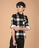 CRIMSOUNE CLUB 100% Cotton Full Sleeves Checked Shirt - Black