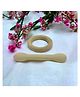 neemtoys Immunity Boosting Neem Wooden Teethers of Shapes - Dumbbell & Ring