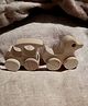neemtoys Pack of 2 Beautiful Neem Wooden Wheel Toys - Train & Duck Shapes | 1-5 Years