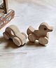 neemtoys Pack of 2 Neem Wooden Wheel Toys - Car & Duck Shapes