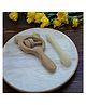 neemtoys Neem Wooden Rattle & Teether of Shapes - Mickey Head & Dumb Bell