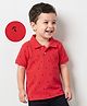 Mark & Mia Half Sleeves Polo T-Shirt Anchor Print - Red