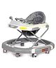 PLAYROOTS 2 in 1 Muscial Walker & Rocker with Adjustable Height & 360 Rotational Wheel - Grey