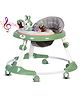 PLAYROOTS Multifunctional Baby Bear Face Walker with Removable Musical Tray & 2 Level Height Adjustment - Green