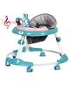 PLAYROOTS Multifunctional Baby Bear Face Walker with Removable Musical Tray & 2 Level Height Adjustment - Blue