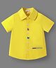Mark & Mia Cotton Woven Half Sleeves Basebal Embroidered Shirt - Yellow