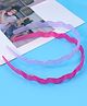 Pine Kids Solid Color Hair Bands Pack of 2 - Purple & Fuchsia