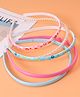 Pine Kids Hair Bands with Solid Floral Print & Pearl Design Pack of 5 - Multicolor