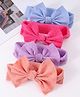 Babyhug Free Size Headbands With Bow Applique Pack Of 4 - Multicolour