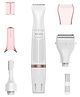 Waldon PLS-10 Multipurpose Body Electric Women Trimmer 3-in-1 Painless Grooming for Think & Thin Hair on Bikini & Sensitive Areas - Pink & White