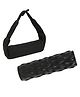 Waldon YC-618F Electric Vibrating Foam Yoga Roller, Massager with Wave Pattern For Pain Relief, Back Pain, Deep Tissue Massage, Physiotherapy (Black)