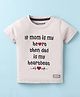 Little Darlings Sinker Knit Half Sleeves T-Shirt With If Mom is My Heart Text Print - Grey