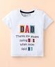 Little Darlings Sinker Knit Half Sleeves T-Shirt With Dad Thanks Text Print - Light Blue