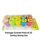 Azhari Stamps Art Emoji - Smile 10 Pcs Design Art Craft DIY Reward Art Teachers Students Set Color & Design May Vary