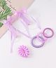 Babyhug Hair Accessories Combo Sets with Bow Applique - Purple
