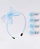 Babyhug Hairband & Clips Accessories Combo Set - Light Blue