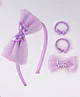 Babyhug Hairband Clip & Rubber Band Accessories Combo Set - Purple