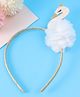 Babyhug Free Size Hair Band With Swan Applique - White