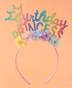 Babyhug Free Size Hair Band With Birthday Princess Text & Floral Applique - Multicolour