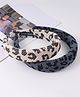 Pine Kids Free Size Hair Bands With Cheetah Print Pack Of 2 - Beige & Blue