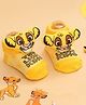Yellow Bee Disney Cotton The Lion King Featuring Mufasa Applique Detailed 3D Socks - Yellow