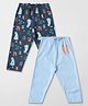 Nauti Nati Cotton Pack Of 2 Animals & Birds Printed Pajamas - Blue