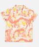 Pepe Jeans Cotton Woven Half Sleeves Tie Dye Print Shirt - Peach