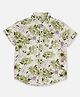 Pepe Jeans Cotton Woven Half Sleeves Shirt With Floral Print - Mint