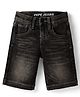 Pepe Jeans Cotton Elastane Woven Above Knee Length Washed Shorts - Charcoal Grey