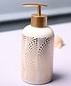 Voncasa Ceramic Glossy Off White color Soap Dispenser (550 ml)