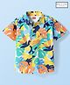 Babyhug Cotton Knit Half Sleeves Shirt With Leaf Print - Multicolor