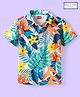 Babyhug Cotton Knit Half Sleeves Shirt with Tropical Theme Print - White