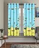 RRC Super Soft Brushed Microfiber Cotton Curtains For Window - Yellow