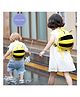 Cute Buzzy Bee Face Backpack for Kids Girls Boys Toddler Backpack Preschool Nursery Travel Bag  Yellow- Height 11 Inch