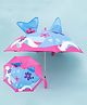 Kids Umbrella with J Shaped Handle & Dolphin Print - Blue