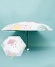 Kids Umbrella with Floral Print - Light Blue