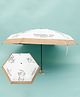 Kids Umbrella with Cat Print - White & Peach