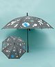 Babyhug Space Printed J Shaped Handle Colour Changing Umbrella - Grey