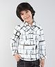 Taffykids Full Sleeves Checked Shirt - White & Brown