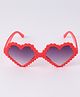 Kids Heart Shaped Novelty Sunglasses Free Size - Red