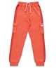 JusCubs Cotton Abstract Printed Cargo Joggers - Orange