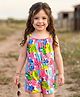 Babyhug Cotton Knit Sleeveless Jumpsuit With Floral Print - White