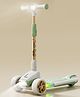 R for Rabbit Road Runner Blaze Foldable Kick Scooter for Kids with 4 Level Adjustable Height, PU LED Wheels, Lights and Music for 3+ Years Baby Boy & Girl of Upto 75kg Weight (Green Gold)