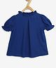 Chuppan Chupai Rayon Half Sleeves Solid Top - Royal Blue