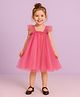 Mark & Mia Woven Sleeveless Solid Party Dress - Dark Pink