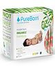 PureBorn Organic Disposable Baby Diapers I Super Soft I Maximum Leakage Protection I Made with Organic Bamboo I Single (Pack Of 32 Pcs), Size 2 (3-6 Kg)